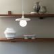 Pendule, Lustre suspendate - Lustra suspendata din travertin Tivoli 25cm alb