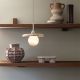 Pendule, Lustre suspendate - Lustra suspendata din travertin Tivoli 25cm sand