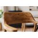 Seturi scaune, HoReCa - Set 2 scaune KENNEDY din lemn de tec cu sezut piele sintetica neagra