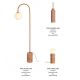 Lampadare - Lampa podea din travertin terra si sticla Tivoli