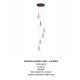 Pendule, Lustre suspendate - Lustra cu 6 pendule din sticla, Murano burgundy