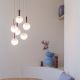Pendule, Lustre suspendate - Lustra cu 6 pendule din sticla, Murano burgundy