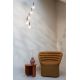 Pendule, Lustre suspendate - Lustra cu 6 pendule din sticla, Murano burgundy