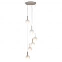 Lustra cu 6 pendule din sticla, Murano sand