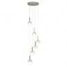 Lustra cu 6 pendule din sticla, Murano sand