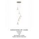 Pendule, Lustre suspendate - Lustra cu 6 pendule din sticla, Murano sand