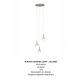 Pendule, Lustre suspendate - Lustra cu 3 pendule din sticla, Murano sand