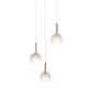 Pendule, Lustre suspendate - Lustra cu 3 pendule din sticla, Murano sand