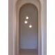 Pendule, Lustre suspendate - Lustra cu 3 pendule din sticla, Murano sand