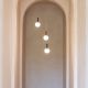 Pendule, Lustre suspendate - Lustra cu 3 pendule din sticla, Murano burgundy
