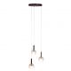 Pendule, Lustre suspendate - Lustra cu 3 pendule din sticla, Murano burgundy