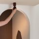 Plafoniere cu spoturi, Spoturi aplicate - Spot directionabil GU10 minimalist din aluminiu burgundy Milan
