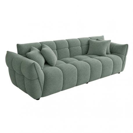 Canapele - Canapea XXL CLOUD 260cm, material boucle verde salvie