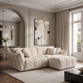 Canapele - Canapea XXL CLOUD 260cm, material boucle bej