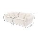 Canapele - Canapea XXL CLOUD 260cm, material boucle bej
