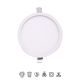 Spoturi tavan fals - Corp de iluminat rotund incastrabil Saona 22,5cm, 24W, 3000K