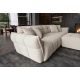 Canapele - Canapea XXL CLOUD 260cm, material boucle champagne greige