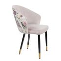Set 2 scaune MAISON CLASSIQUE catifea liliac, model floral