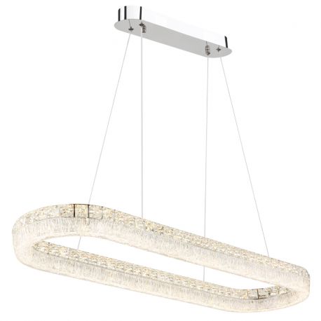 Pendule, Lustre suspendate - Lustra cristale din sticla LED CCT cu telecomanda LAUREL