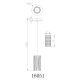 Pendule, Lustre suspendate - Lustra, Pendul auriu antic, sticla transparenta STEFANIE