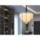 Candelabre, Lustre - Lustra suspendata metal auriu, cu cristale K9 ELINOR