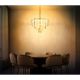 Candelabre, Lustre - Lustra suspendata metal auriu, cu cristale K9 ELINOR