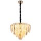 Candelabre, Lustre - Lustra suspendata metal auriu, cu cristale K9 ELINOR