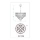 Candelabre, Lustre - Lustra suspendata metal auriu, cu cristale K9 ELINOR