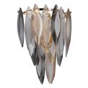 Aplica de perete metal auriu, cu cristale K9 ELINOR