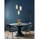 Pendule, Lustre suspendate - Lustra cu 3 pendule auriu antic, sticla transparenta STEFANIE