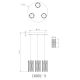 Pendule, Lustre suspendate - Lustra cu 3 pendule auriu antic, sticla transparenta STEFANIE