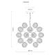 Pendule, Lustre suspendate - Lustra LED suspendata metal auriu, sticla transparenta FLORIELLA