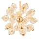 Pendule, Lustre suspendate - Lustra LED suspendata metal auriu, sticla transparenta FLORIELLA