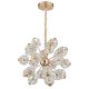 Pendule, Lustre suspendate - Lustra LED suspendata metal auriu, sticla transparenta FLORIELLA
