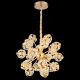 Pendule, Lustre suspendate - Lustra LED suspendata metal auriu, sticla transparenta FLORIELLA