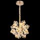 Pendule, Lustre suspendate - Lustra LED suspendata metal auriu, sticla transparenta FLORIELLA