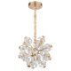 Pendule, Lustre suspendate - Lustra LED suspendata metal auriu, sticla transparenta FLORIELLA