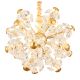 Pendule, Lustre suspendate - Lustra LED suspendata metal auriu, sticla transparenta FLORIELLA