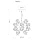 Pendule, Lustre suspendate - Lustra LED suspendata metal auriu, sticla transparenta FLORIELLA
