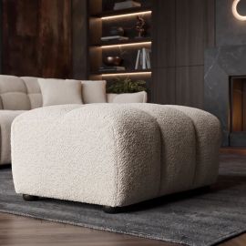 Taburete, Suport picioare CLOUD 100cm, material boucle champagne greige