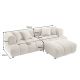 Canapele - Canapea XXL ADLON 255cm, material boucle champagne greige