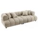 Canapele - Canapea XXL ADLON 255cm, material boucle champagne greige