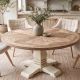 Mese dining - Masa rotunda HAMPTONS 120cm, lemn masiv de pin reciclat