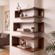 Polite - Set din 3 piese raft perete colt exterior SURRREAL, lemn de sheesham