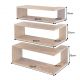 Polite - Set din 3 piese raft perete colt exterior SURRREAL, lemn de sheesham