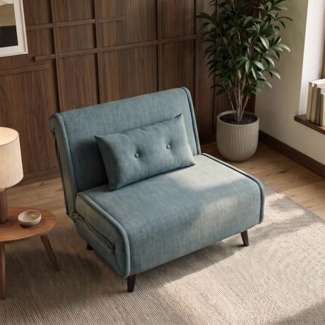 Fotolii - Fotoliu Pat SMART MULTIFUNCTION 100cm catifea petrol