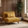 Fotoliu Pat SMART MULTIFUNCTION 100cm catifea galben mustar