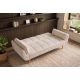 Canapele - Canapea extensibila BOUTIQUE 215cm catifea raiata bej