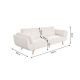 Canapele - Canapea extensibila BOUTIQUE 215cm catifea raiata bej
