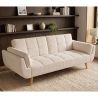 Canapea extensibila BOUTIQUE 215cm catifea raiata bej